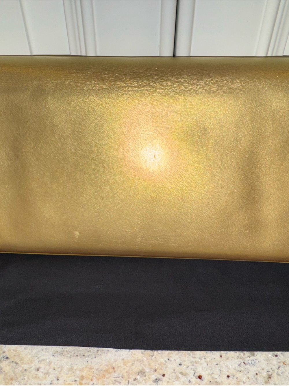Saint Laurent Metallic Gold Leather YSL Logo Clutch - Picture 5 of 12